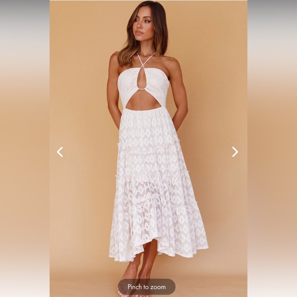 just cruise cut-out bodice mini dress white